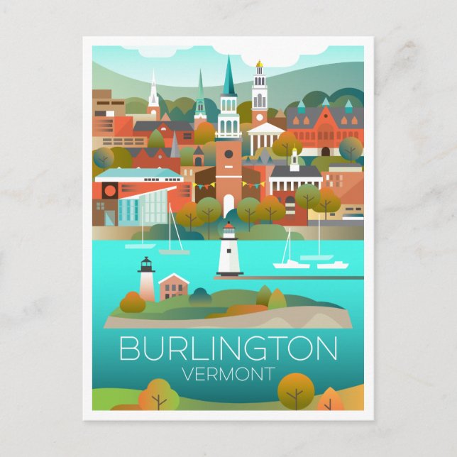 Carte postale Burlington, Vermont (Devant)