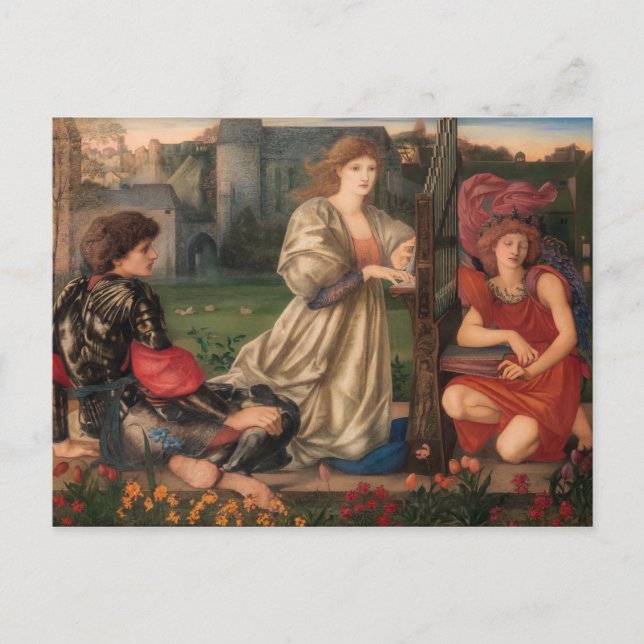 Carte Postale Burne-Jones La chanson d'amour CC0792 Pre-Raphaeli (Devant)