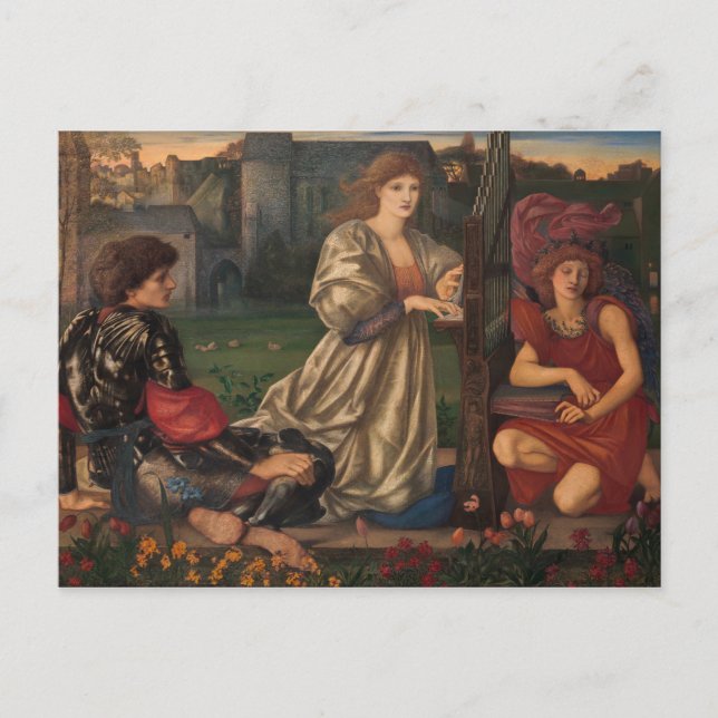 Carte Postale Burne-Jones La chanson d'amour CC0793 Pre-Raphaeli (Devant)