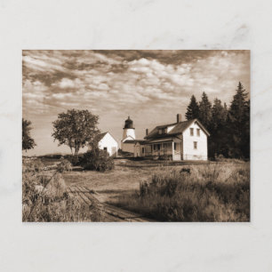 Carte Postale Burnt Island Lighthouse Maine-Postcard
