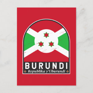 Carte Postale Burundi Distresse Vintage