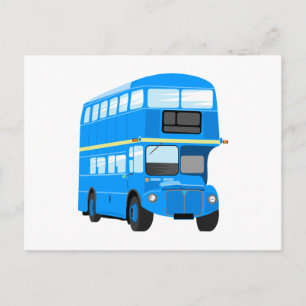 Carte Postale Bus bleu
