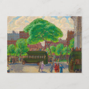 Carte Postale Bus dans le Carré par John Sloan