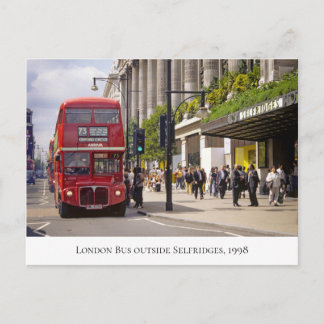 Carte Postale Bus de Londres à Selfridges à Oxford St 1998