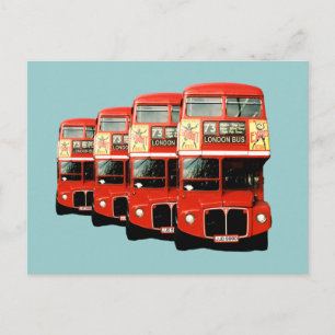 Carte Postale Bus Londres Red Double Decker