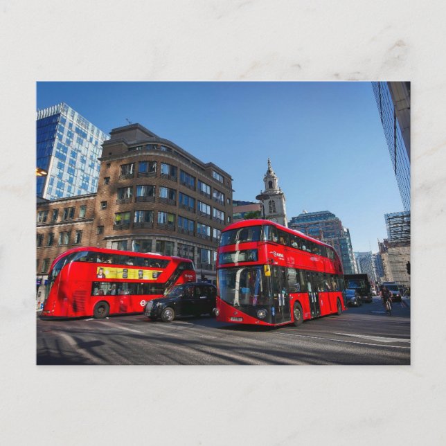 Carte Postale Bus Red London (Devant)