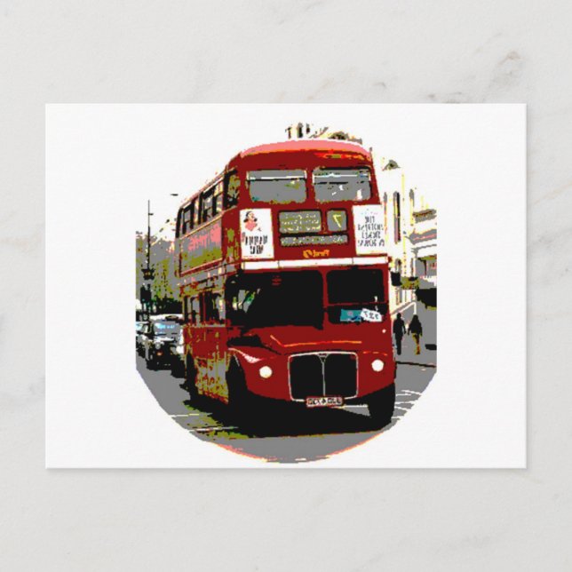 Carte Postale Bus Rouge de Londres (Devant)