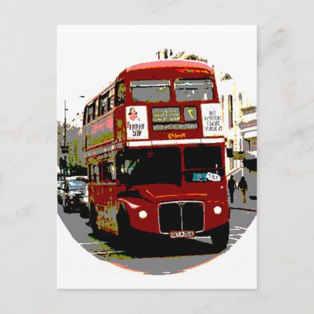Carte Postale Bus Rouge de Londres (Devant)