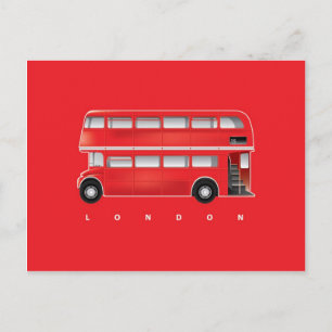 Carte Postale Bus rouge de Londres - double pont