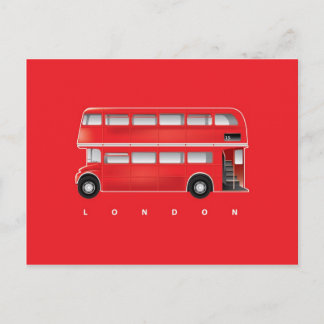Carte Postale Bus rouge de Londres - double pont