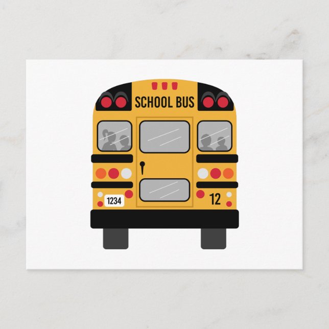 Carte Postale Bus scolaire (Devant)