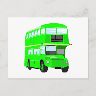 Carte Postale Bus vert