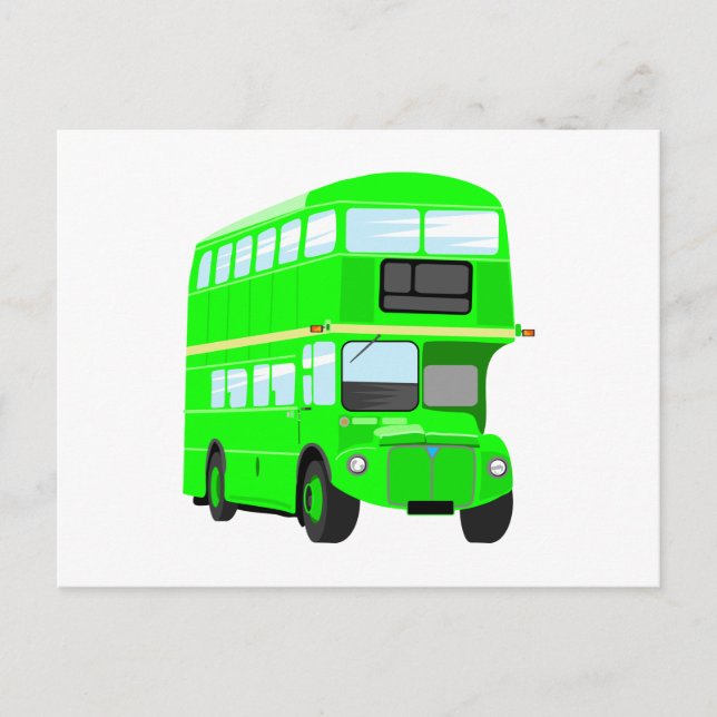 Carte Postale Bus vert (Devant)