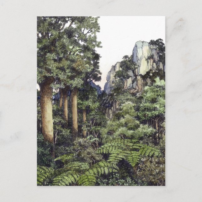 Carte Postale Bush Imprime la Nouvelle-Zélande (Devant)