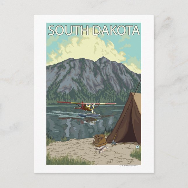 Carte Postale Bush Plane Fishing Dakota du Sud (Devant)