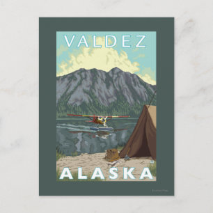 Carte Postale Bush Plane & Fishing - Valdez, Alaska