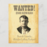 Butch Cassidy Recherché 🚨 Wild West Outlaw Poster