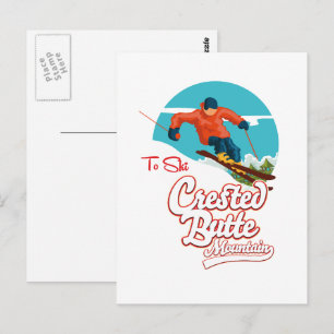 Carte Postale Butte au repos pour skier