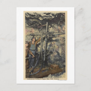 Carte Postale Butte, Montana - Forage souterrain en cuivre