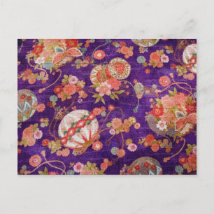 CARTE POSTALE BUTTERFLY GLOBE KIMONO PRINT COLLECTION