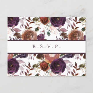Carte postale Butterum & Plum RSVP avec choix de r