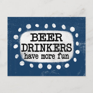 Carte postale Buveurs de bière s'amusent plus