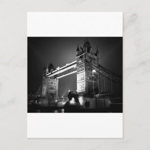 Carte Postale BW Black & White London Tower Bridge