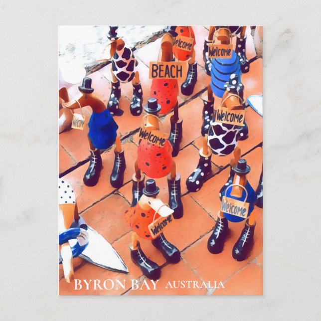 Carte Postale Byron bay ville décalée NSW Australie (Devant)