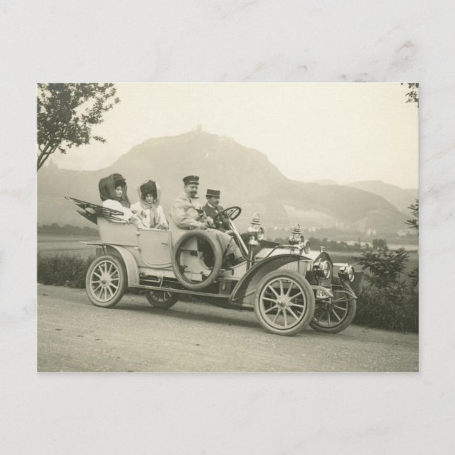Carte Postale c 1907 voiture de tourisme ou phaeton (Devant)