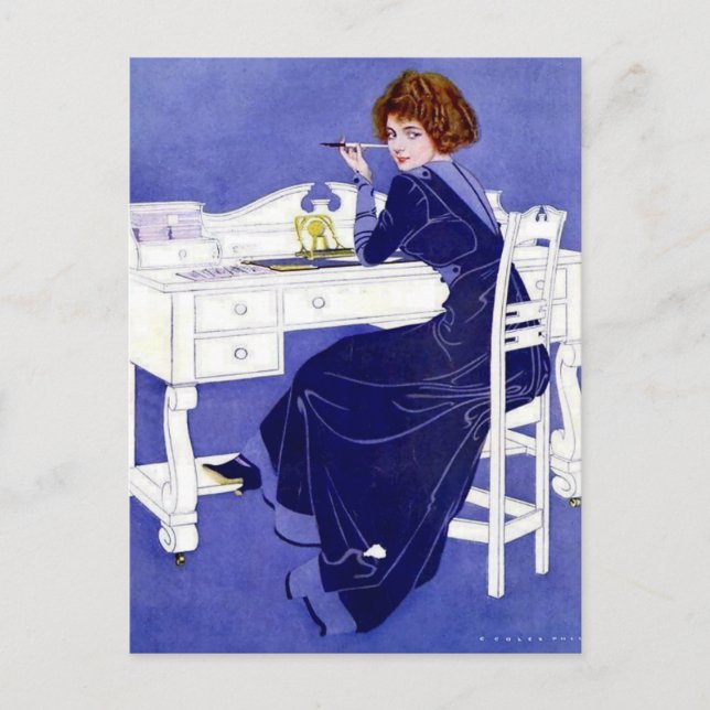 Carte Postale C Coles Phillips "Fadeaway Girl" "Cher ou le plus  (Devant)