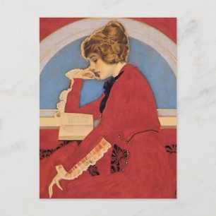 Carte Postale C Coles Phillips « Une bonne lecture » Fadeaway Gi