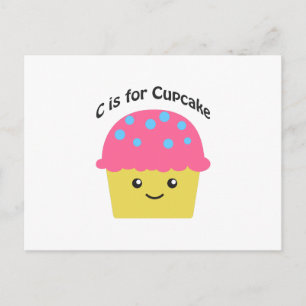 Carte Postale C est pour Cupcake