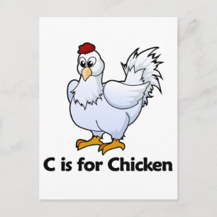 Carte Postale C est pour le poulet