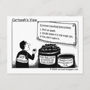 Carte Postale CA : Donnez-moi votre argent de stimulus indésirab