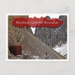 Carte Postale cabane alpine Bivacco Giorgio Brunner - Dolomiti -