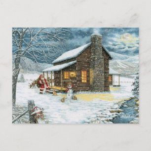 Carte Postale Cabane de Noël Cosy