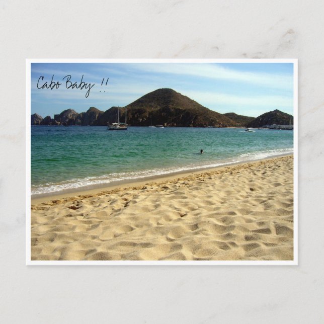 Carte Postale cabane plage bébé (Devant)