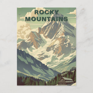 Carte Postale Cabane Rustique du Parc National des Montagnes Roc