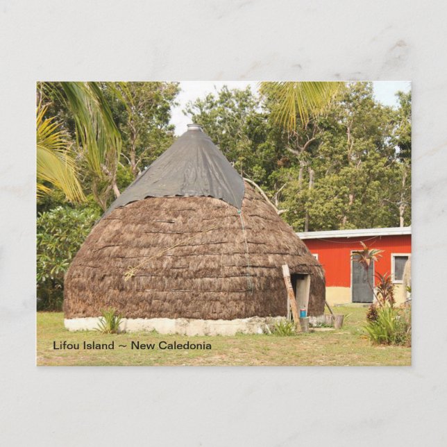 Carte Postale Cabane traditionnelle, île de Lifou, Nouvelle-Calé (Devant)