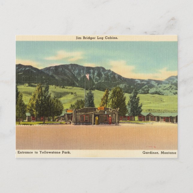 Carte Postale Cabine de billes, Parc national de Yellowstone, Mo (Devant)