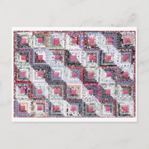 Carte Postale cabine du journal de surface de patchwork vintage 