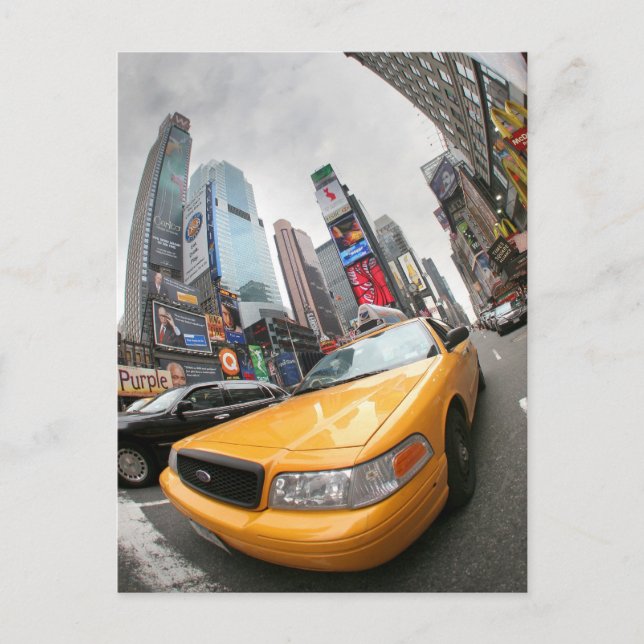 Carte Postale Cabine jaune de New York (Devant)