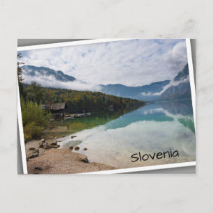 Carte Postale Cabine le long du lac Bohinj en Slovénie
