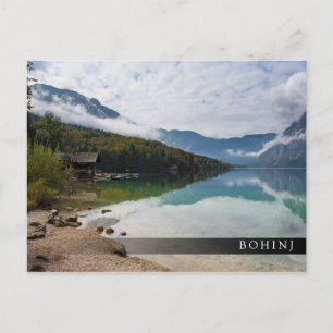 Carte Postale Cabine le long du lac Bohinj en Slovénie