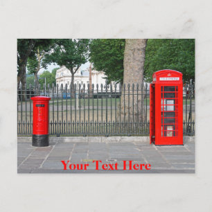 Carte Postale Cabine téléphonique et boîte postale de Londres