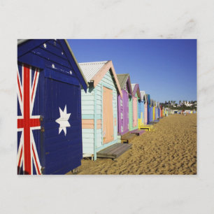 Carte Postale Cabines de Bain, Plage de Middle Brighton, Port
