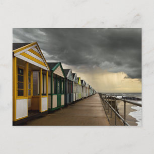 Carte Postale Cabines de plage dans une tempête estivale South