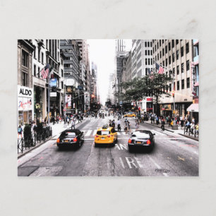 Carte Postale Cabines de taxis du centre-ville de New York