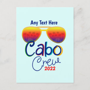 Carte Postale Cabo Crew Vacances Famille Lune de miel Groupe Fil
