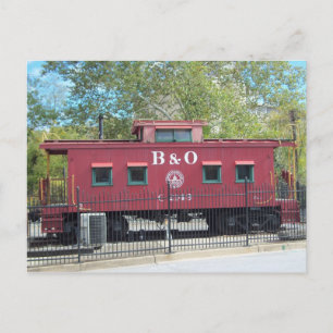 Carte Postale Caboose rouge.  Ellicott City, MD